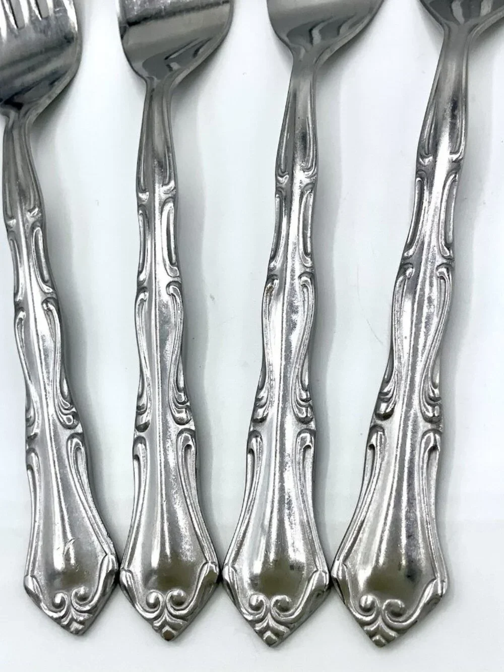 Vtg Oneida Stainless Salad Fork Tea Spoon Northland Carlyle Flatware Korea 8 Pc